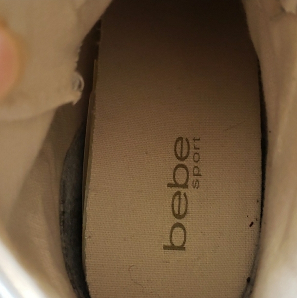 Bebe Silver Retro Charlane Sport High-Top Sneakers Size 9 - Picture 13 of 16